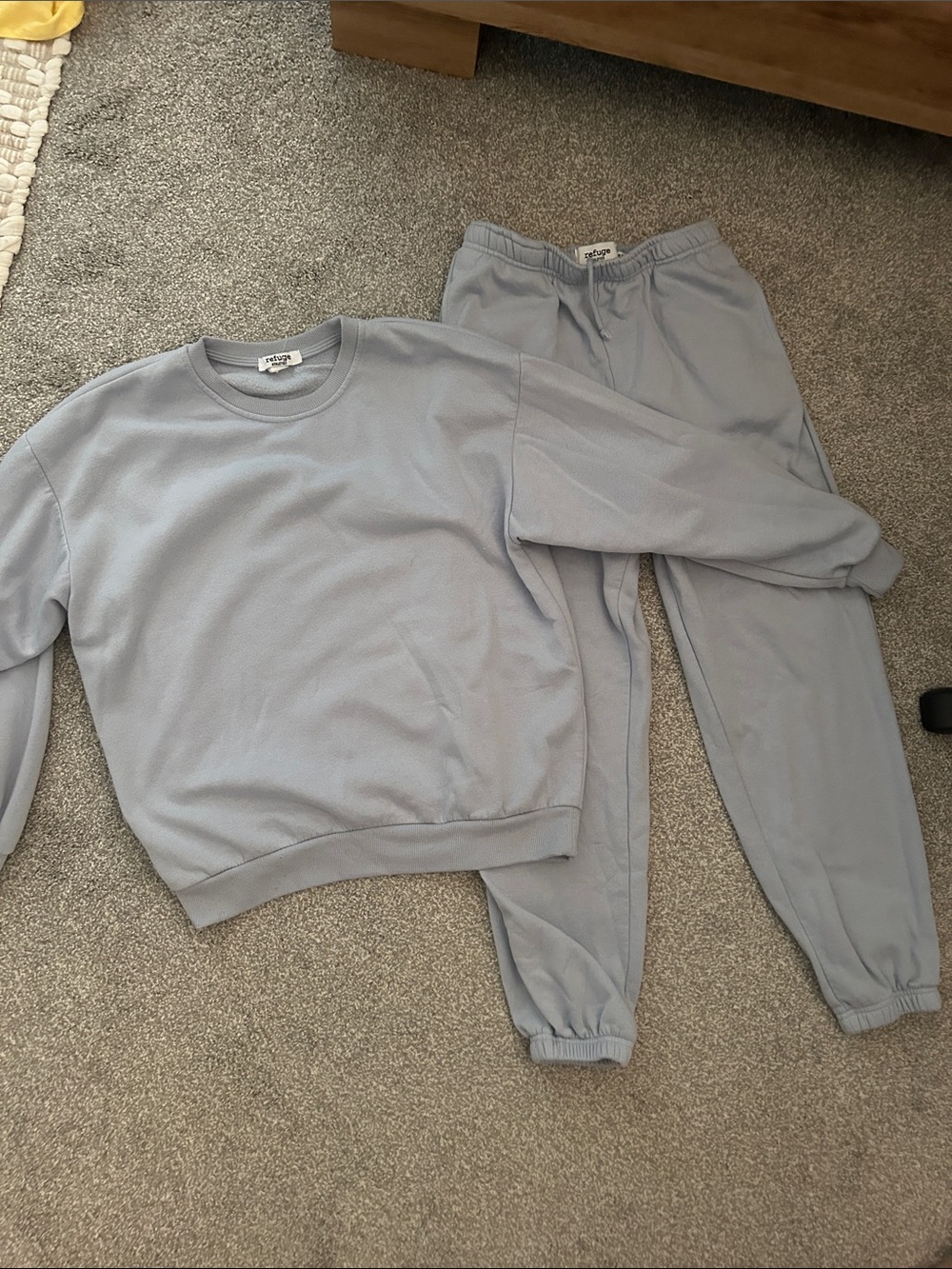 Refuge Light Blue Cozy Sweatshirt & Jogger Set